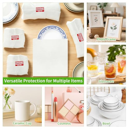 500 Pack Dish Packing Supplies Foam Wrap Pouches Sheets for Moving