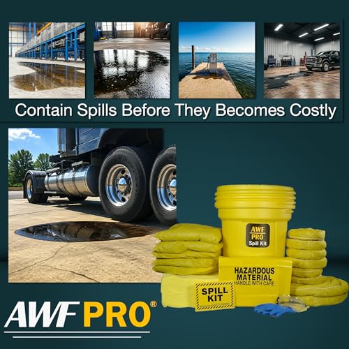 AWF PRO 30 Gallon Hazmat Spill Kit, 81 Pieces - size: Hazmat Spill Kit