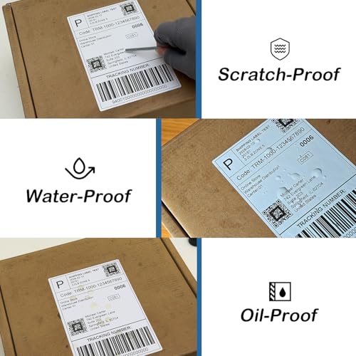 4 x 6 Thermal Shipping Labels 500 Labels Fanfold Direct Thermal Printer Paper Commercial Grade Thermal Printer Sticke Perforated Thermal Printer Labels, 1 Stack