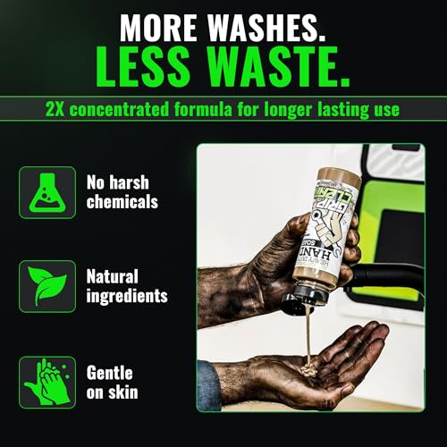 Grip Clean Heavy Duty Hand Cleaner For Mechanics, Natural Pumice, 8 Oz - style: 8 Fl Oz (Pack of 1)