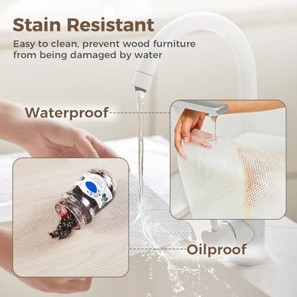 100% EVA Shelf Liner Waterproof Non Adhesive, 10" x 240", Clear - color: Clear, size: 10"W x 240"L