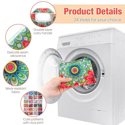 Eccliy 24 Pcs Reusable Grocery Bags Shopping Bags Foldable, Plants Style - style: Plants Style