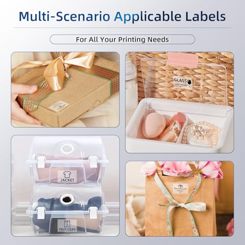 Phomemo Transparent Thermal Label Paper, 1.57"x1.18" (40x30mm), 230 Labels/Roll, Round, Multi-Purpose, Clear - color: Clear, size: 1.57"x1.18"