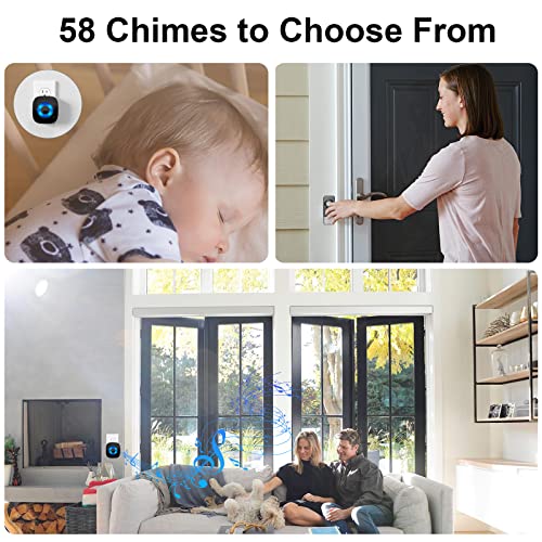 PHYSEN Wireless Doorbell for Large Homes, 1300ft Long Range Door Chime Kit - size: 3 Buttons + 5 Receivers