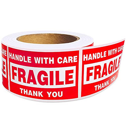 Immuson 40 Rolls 3" X 5" Fragile Handle with Care Warning Stickers for Shipping and Packing,Warning Fragile Tape,500 Labels Per Roll - size: 40 Rolls