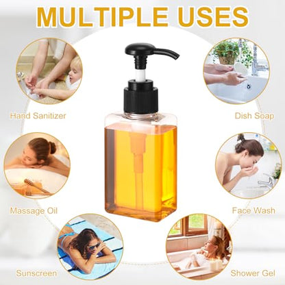 Domensi 24 Pcs 3.4 oz Pump Bottle Mini Travel Bottles, Black - color: Black