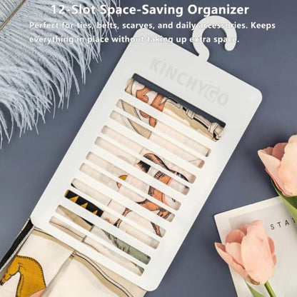 Sublimation Blank Acrylic Tie Hanger 12 Slot Belt Scarf Organizer