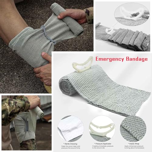 Tactical Ifak Trauma Kit - Emergency First Aid Bleeding Control Kit, Snake Bite & Bee Sting Supplies, Venom Extractor Pump - color: Tan