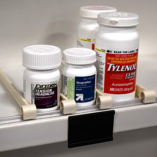 Magnetic UPC Label Holder for Pharmacy Shelves & Gondola Shelf Ticket Channel, Accepts 2" L x 1.25" H Labels, 100 Pack - size: 100 Pack