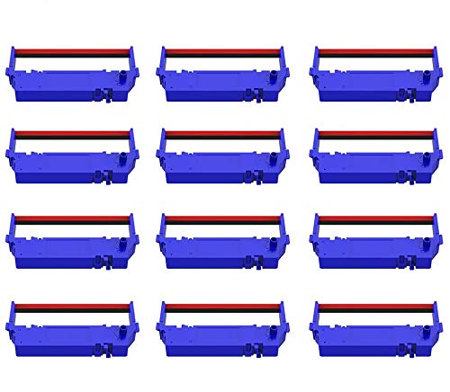 12 Pack Compatible SP700 Printer Ribbon B/R Replacement for Star RC-700BR SP-700BR SP-712 SP-742 Ink Ribbon, Black and Red - size: 12 Pack