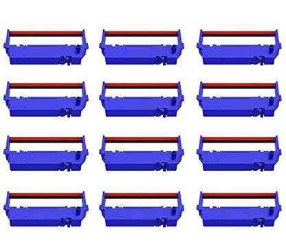12 Pack Compatible SP700 Printer Ribbon B/R Replacement for Star RC-700BR SP-700BR SP-712 SP-742 Ink Ribbon, Black and Red - size: 12 Pack