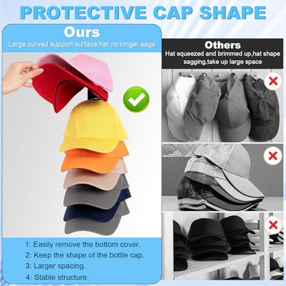 Eiito Hat Organizer for Baseball Caps, 2 Pack - color: Black