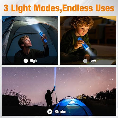 EverBrite Mini Flashlight, Zoomable 350LM LED Flashlight, Blue - color: Blue, size: Small