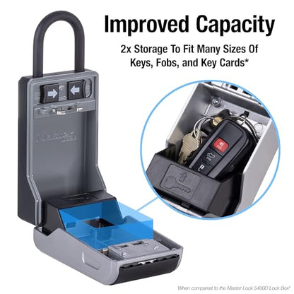 Master Lock High Capacity Key Lockbox, Combination Dial, Removable Shackle - size: 1 Pack, style: Removable Shackle