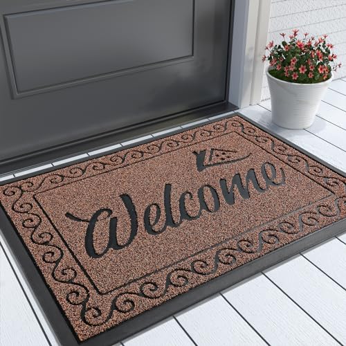 Yimobra Artificial Grass Welcome Mat, 29.5 x 17 in, Maroon - color: Maroon, size: 29.5x17 Inch