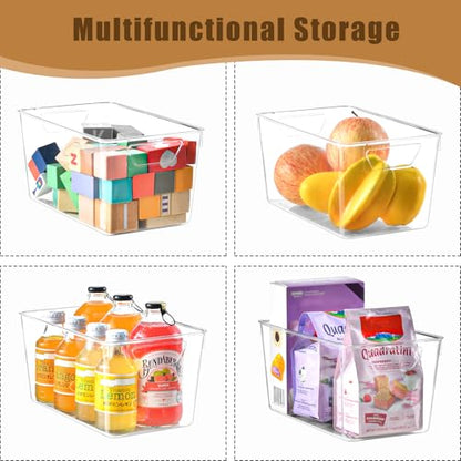 Freebat 12 Pack Pantry Organization and Storage,Clear Plastic Storage Bins - color: Mid 12pack