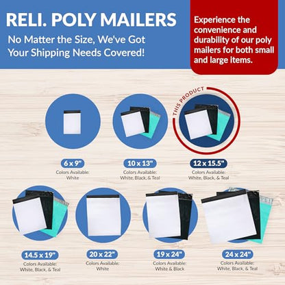 Reli. Poly Mailers 14.5x19 | 500 Pcs Bulk | Shipping Bags/Shipping Envelope