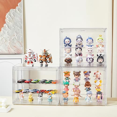Acrylic Display Case for Collectibles, 3 Tier Figure Display Box - size: S-1pcs