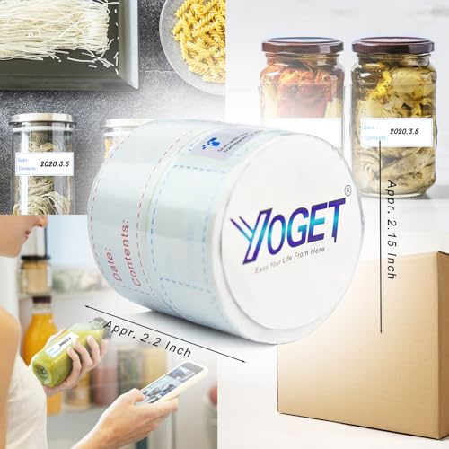 300pcs Removable Freezer Labels, Yoget 1 x 3 Inch Food Labels, Refrigerator Freezer Tape Label Easy Clean Leaves No Residue, 2 Color Label Stickers Roll - style: 1''x3''