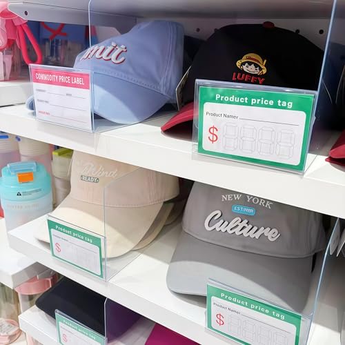 20 Pcs 30 * 12CM 1MM Separator Shelf Dividers Warehouse Shelf Isolation Board PVC Shelf Label for Supermarket Clothing Cabinet Storehouse Shelf - size: 3012-Card Slot-UP