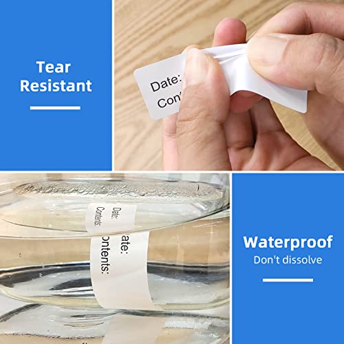 500PCS 1" x 3" Write-On Freezer Labels for Food Containers/Jars - color: 1-color