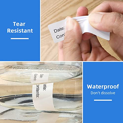 500PCS 1" x 3" Write-On Freezer Labels for Food Containers/Jars - color: 1-color