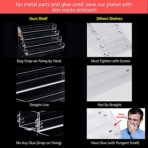 Sunglasses Organizer Countertop Stand, 4 Tier Sunglass Holder Display Rack, Nail Polish Organizer Acrylic Display Stand, Assembly Required - style: 4 Tier