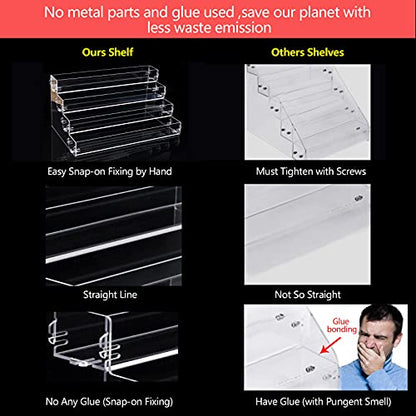 Sunglasses Organizer Countertop Stand, 4 Tier Sunglass Holder Display Rack, Nail Polish Organizer Acrylic Display Stand, Assembly Required - style: 4 Tier