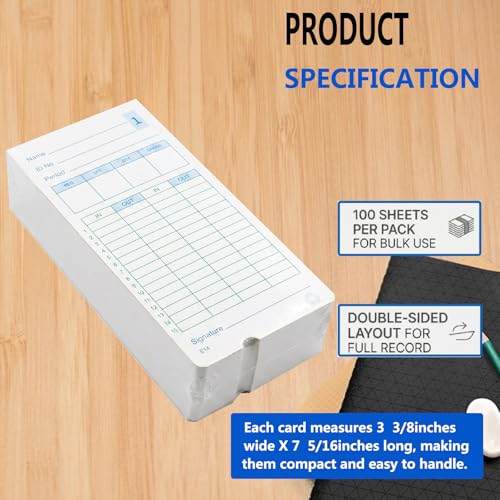 (300pack) E14 (E14-100) Time Cards for Lathem Model 400E Time Clock