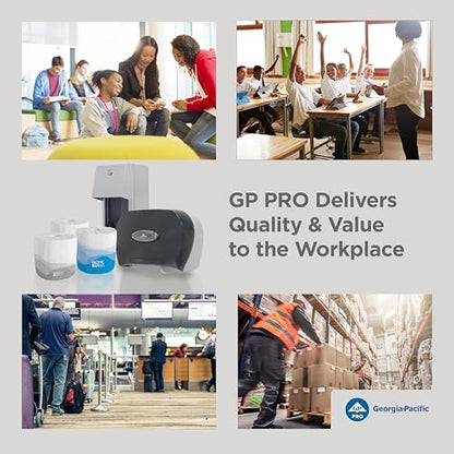 2-Roll Side-By-Side Covered Toilet Paper Dispenser by GP PRO (Georgia-Pacific), Key Lock, Chrome, 57320, 10.000" W x 6.250" D x 6.000" H, 1 Dispenser Per Case