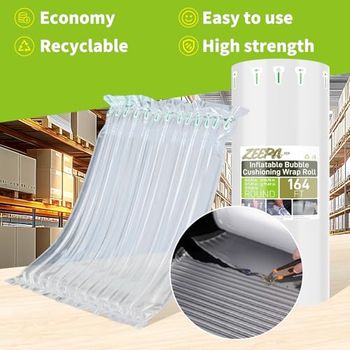 Bubble Packing Moving Wrap For Packing Materials,19.69"x164', Includes Pump - size: 19.69"x164'