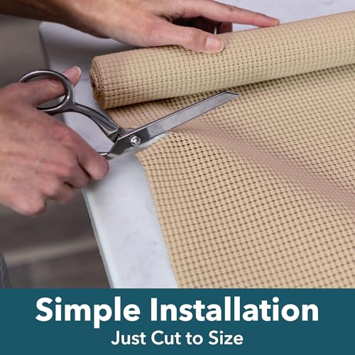 EasyLiner Select Grip Shelf Liner - Easy to Install & Cut to Fit - Non Slip, Non Adhesive, Drawer Shelf & Cabinet Liner for Kitchen, Bathroom, Pantry Cupboards, 12 in x 24 ft (1 Roll), 24 ft, White - color: White, size: 12-Inch x 24 Feet