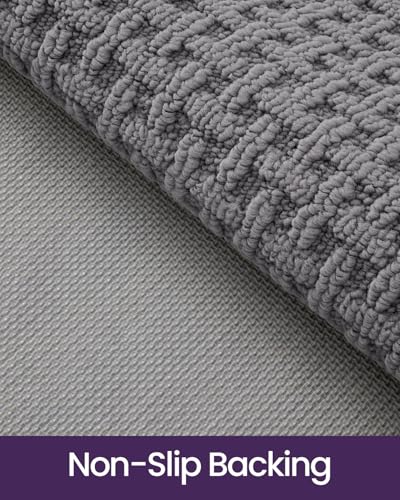 DEXI Hallway Runner Rug 24x72, Non Slip Runner Rugs Washable, Light Grey - color: Light Grey, size: 24'' x 72''(Runner)