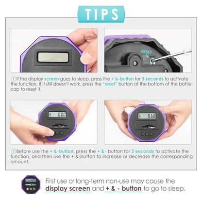 X-Large Piggy Bank for Adults Kids, Digital Coin Counting Bank LCD Counter - color: Purple