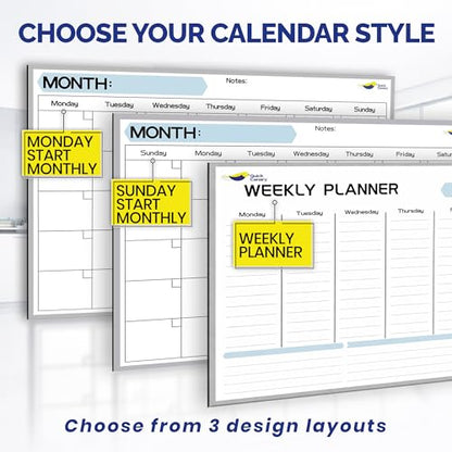 Large Magnetic Weekly Planner for Fridge, Dry Erase Whiteboard Magnet - size: Weekly - Horizontal