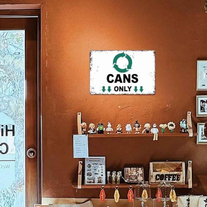 12 X 8 In Aluminum Metal Recycling Cans Only Sign