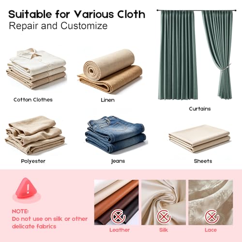 Stitch Gun for Clothes, Handheld Quick Clothing Fixer - color: Pink