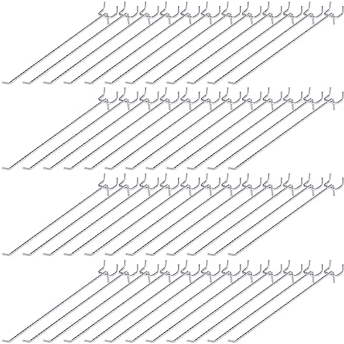 Funrous 100 Pack 10 Inch Stainless Steel Hooks for Pegboard, Silver - size: 10 Inch