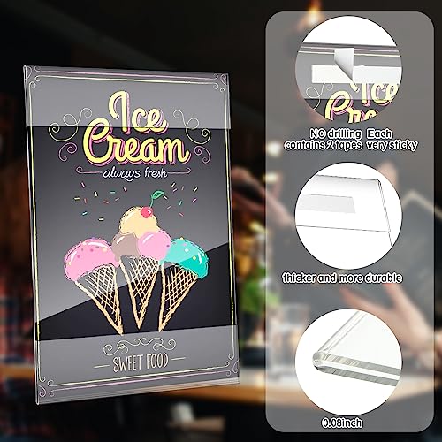 Kigley 30 Pack 8.5 x 11 Acrylic Sign Holder, Wall Mount No Drilling