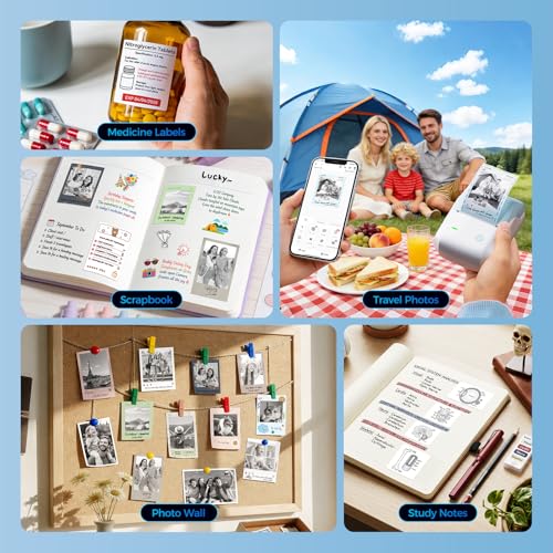 NIIMBOT B1Pro Label Maker, 300DPI HD Sticker Printer for Photo, Light Blue - color: Light Blue