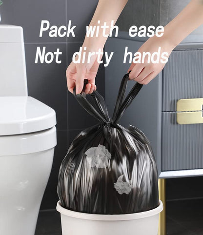 100 Count 4 Gallon Small Black Trash Bags, Durable PE Material, Handles, Breakpoints, 46x60cm - color: Black, size: 100 Count (Pack of 1)