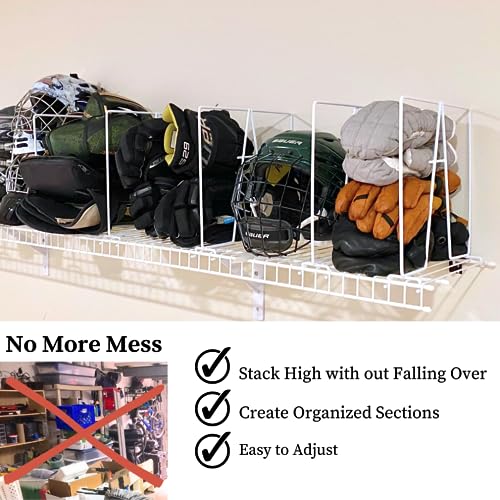 Evelots 10-Pack Wire Shelf Dividers, Clip-On Closet Organizers, Tall Steel - size: Set of 10, style: WIRE Shelf Dividers