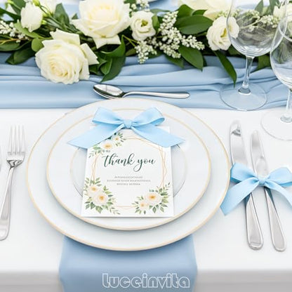 3.5" Baby Blue Satin Ribbon Bows (50 Packs) - color: Baby Blue, size: 3.5 Inch - 50pcs