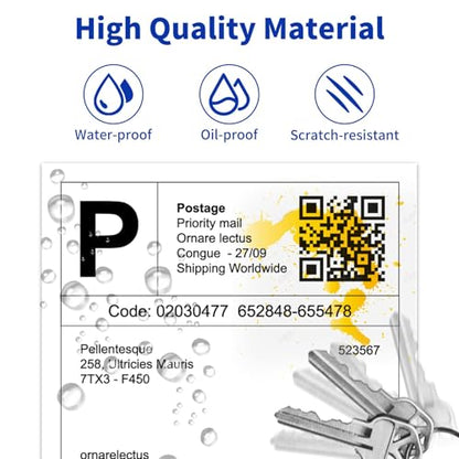 4x6 Direct Thermal Labels, 1000 Fanfold Labels with Perforated Line - color: White-1000 Labels