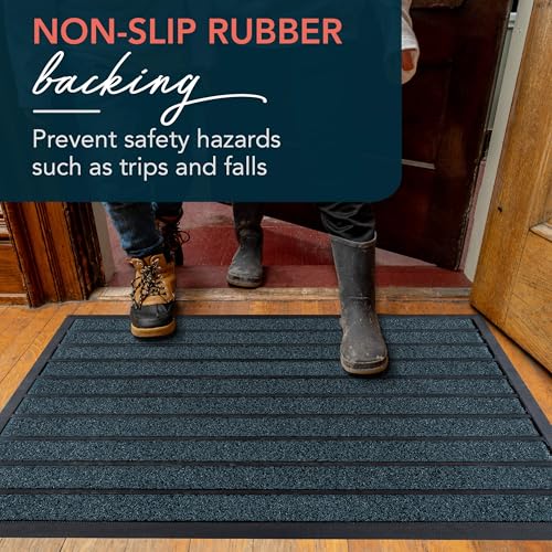 ubdyo Extra Durable Door Mat Outside Entrance (36" x 24", Bright Blue) - color: Bright Blue, size: 36" x 24" (Rectangular)