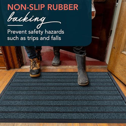 ubdyo Extra Durable Door Mat Outside Entrance (36" x 24", Bright Blue) - color: Bright Blue, size: 36" x 24" (Rectangular)