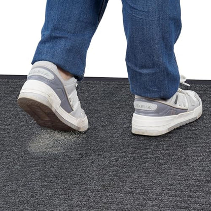 uyoyous Front Door Mat 3' X 10' Commercial Door Mats Heavy Duty Carpet Grey - color: Grey