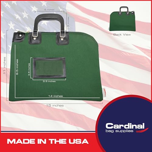 Lockable Fire Resistant Document Bag, Forest Green - color: Forest Green