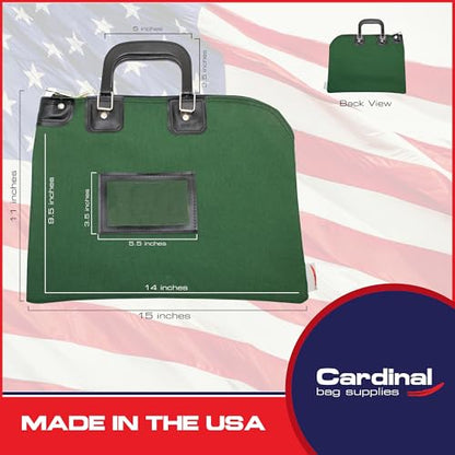 Lockable Fire Resistant Document Bag, Forest Green - color: Forest Green