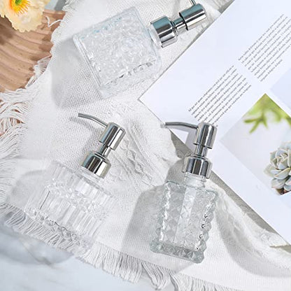 YunNasi Soap Dispenser with Pump, Clear Crystal Design, Refillable - color: Style 4